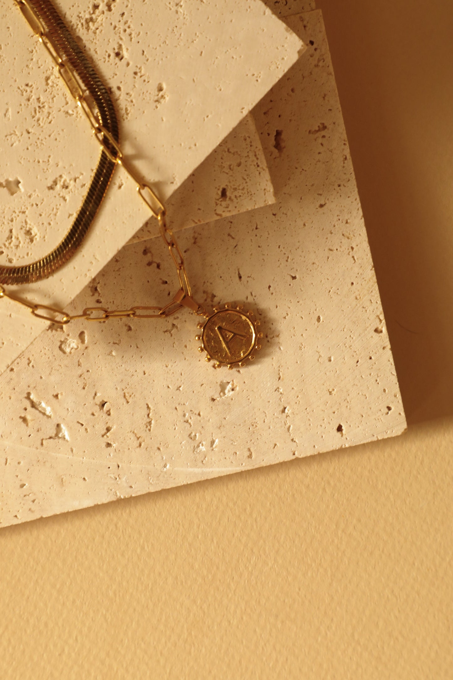Double Chain Initial Necklace