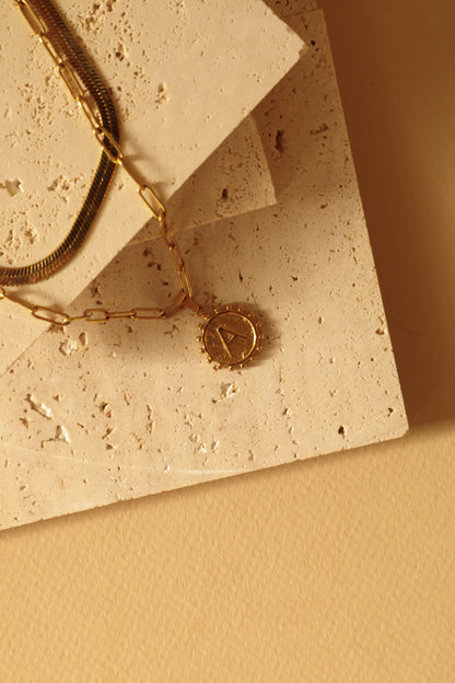 Double Chain Initial Necklace
