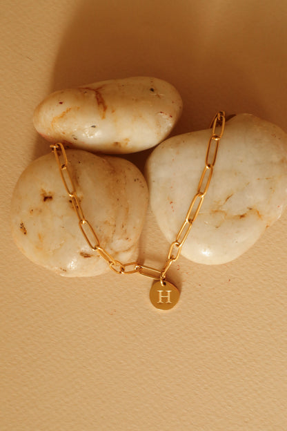 He Knows My Name Initial Charm Bracelet