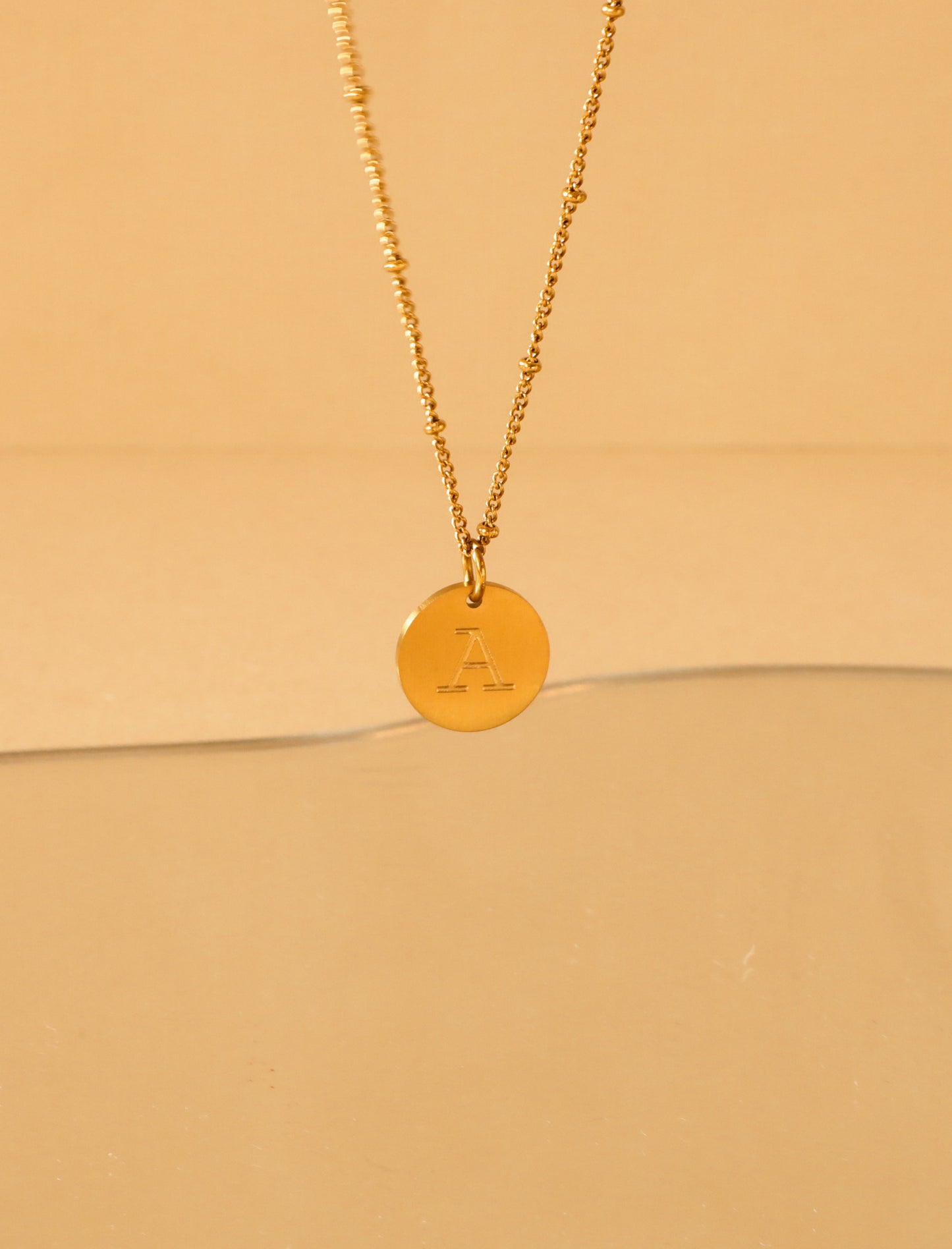 He Knows My Name Charm Initial Necklace