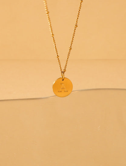 He Knows My Name Charm Initial Necklace
