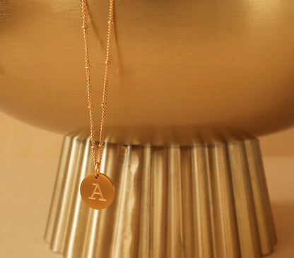 He Knows My Name Charm Initial Necklace