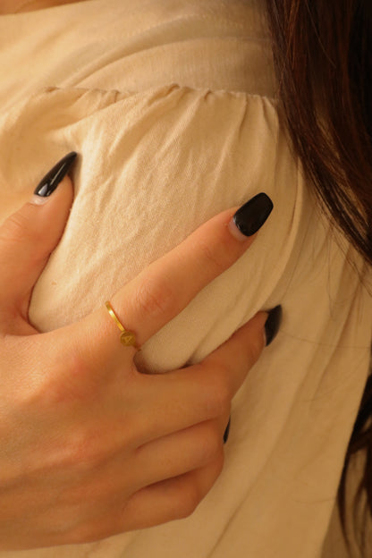 Dainty Initial Ring