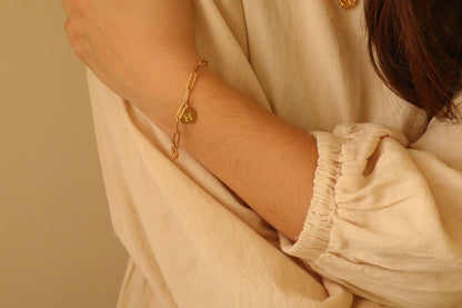 He Knows My Name Initial Charm Bracelet