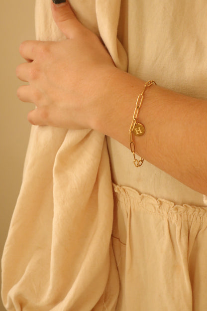 He Knows My Name Initial Charm Bracelet