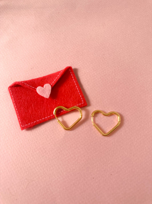 You Are Loved Heart Hoop - Gold