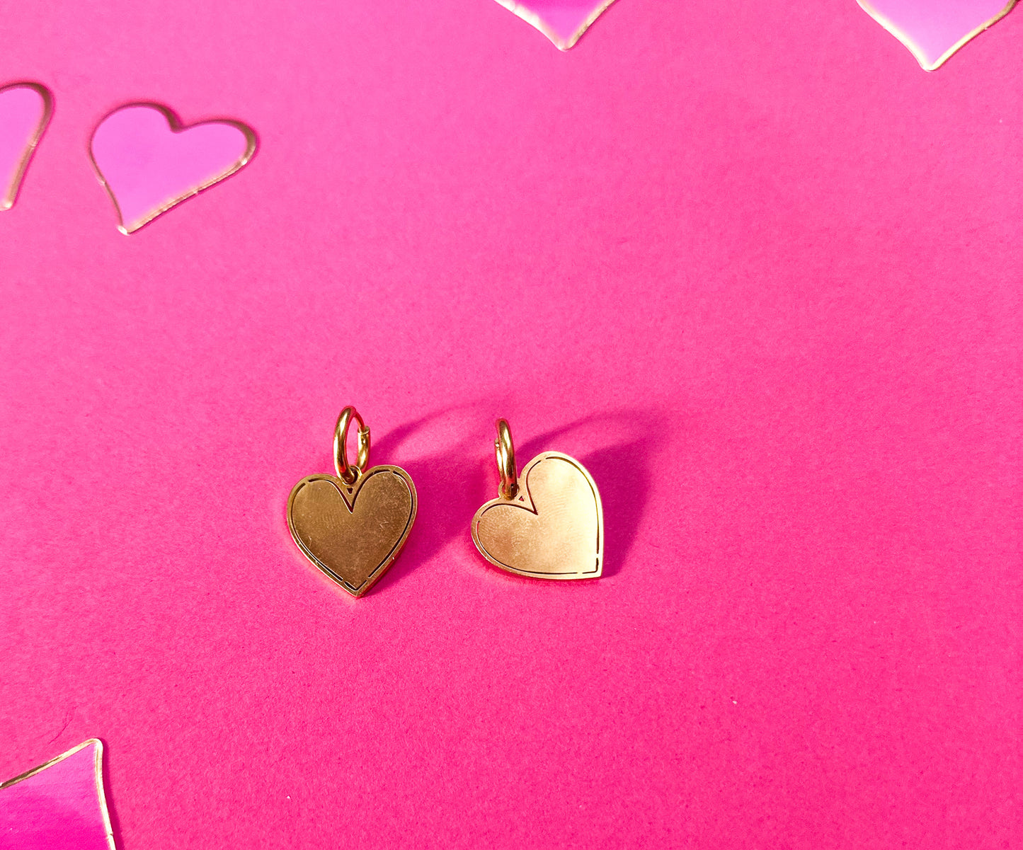 You Are Loved Full Heart Earrings - Gold