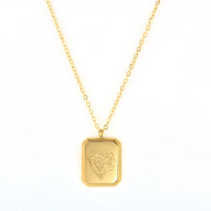 Wonderfully Made Birth Flower Vintage Necklace