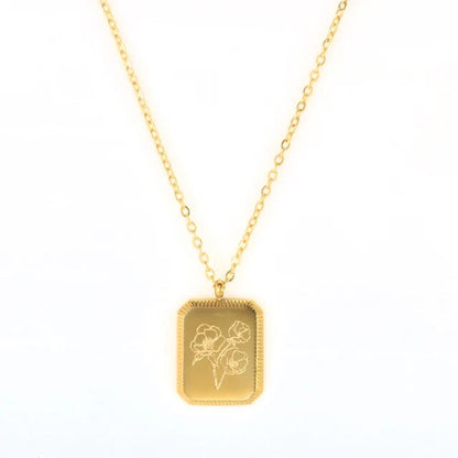 Wonderfully Made Birth Flower Vintage Necklace